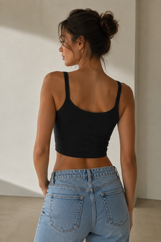 SculptLux Micro Rib Crop Top